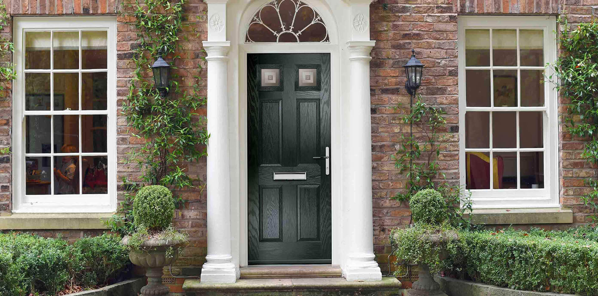 A black composite door in Liverpool.